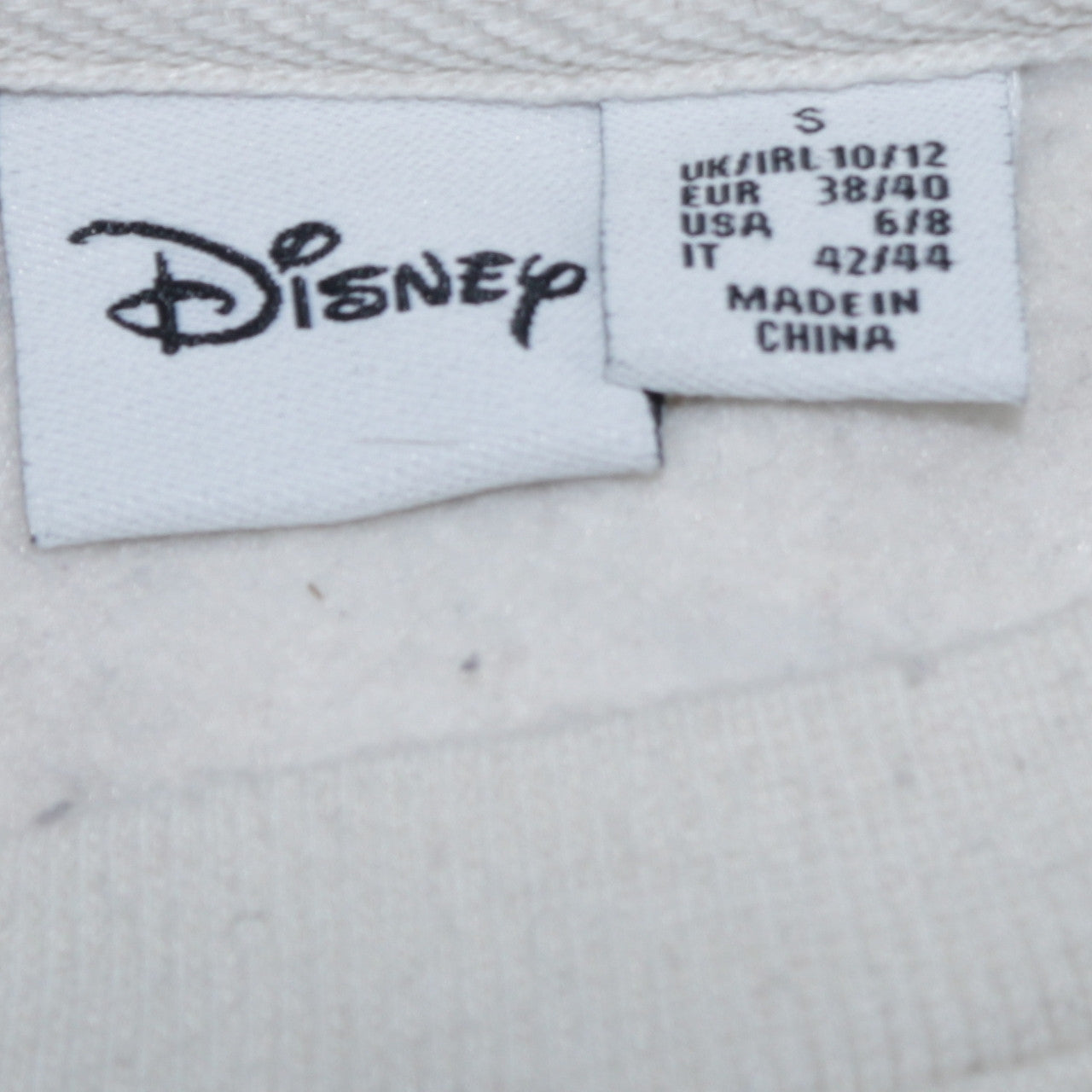 Womens UK Size S Disney Beige Pullover Sweatshirt
