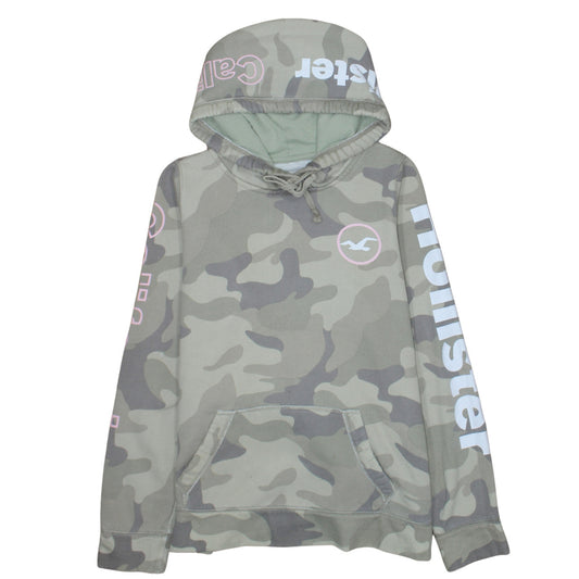 Womens UK Size S Hollister Green Pullover Hoodie