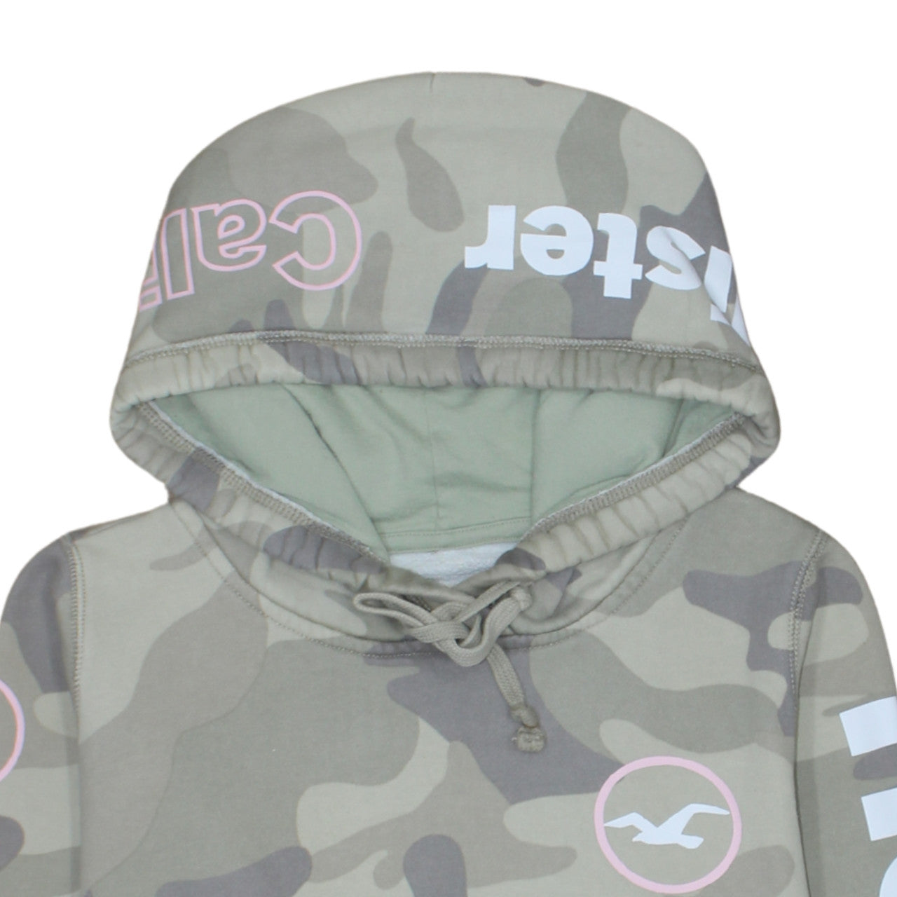 Womens UK Size S Hollister Green Pullover Hoodie