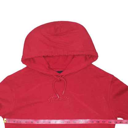 Mens UK Size XS Hollister Red Pullover Hoodie
