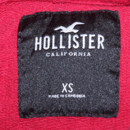 Mens UK Size XS Hollister Red Pullover Hoodie