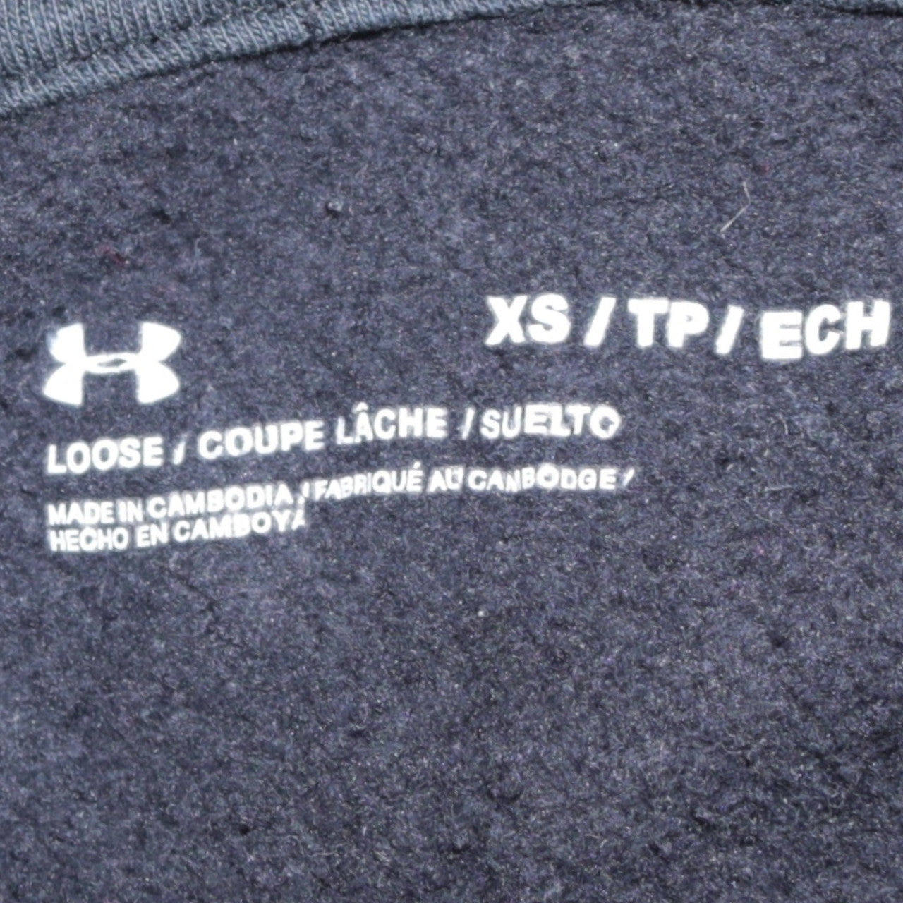 Mens UK Size XS Under armour Black Pullover Hoodie