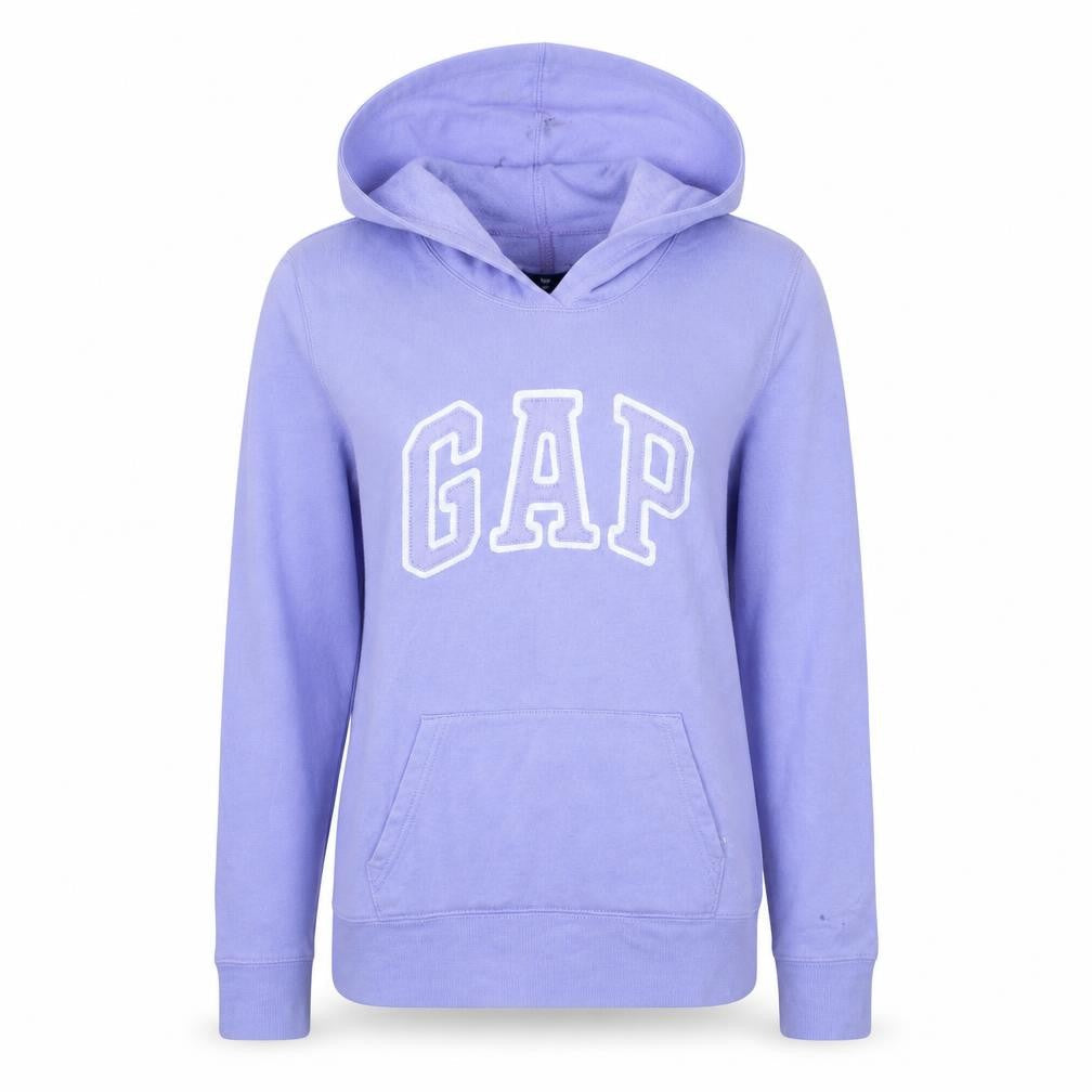 Gap Women's Purple Pullover Hoodie Medium - Logo, Cotton, Casual