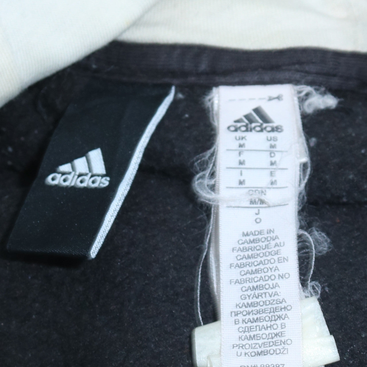 Mens UK Size M adidas Black Pullover Hoodie