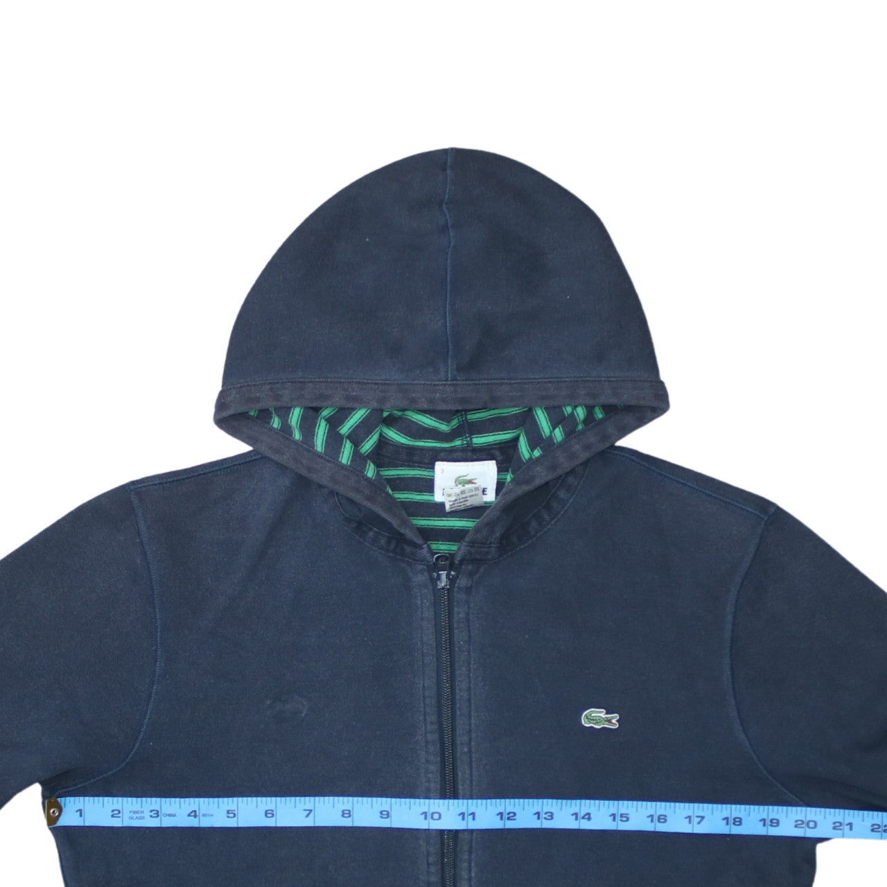Mens UK Size S Lacoste Blue Full Zip Hoodie