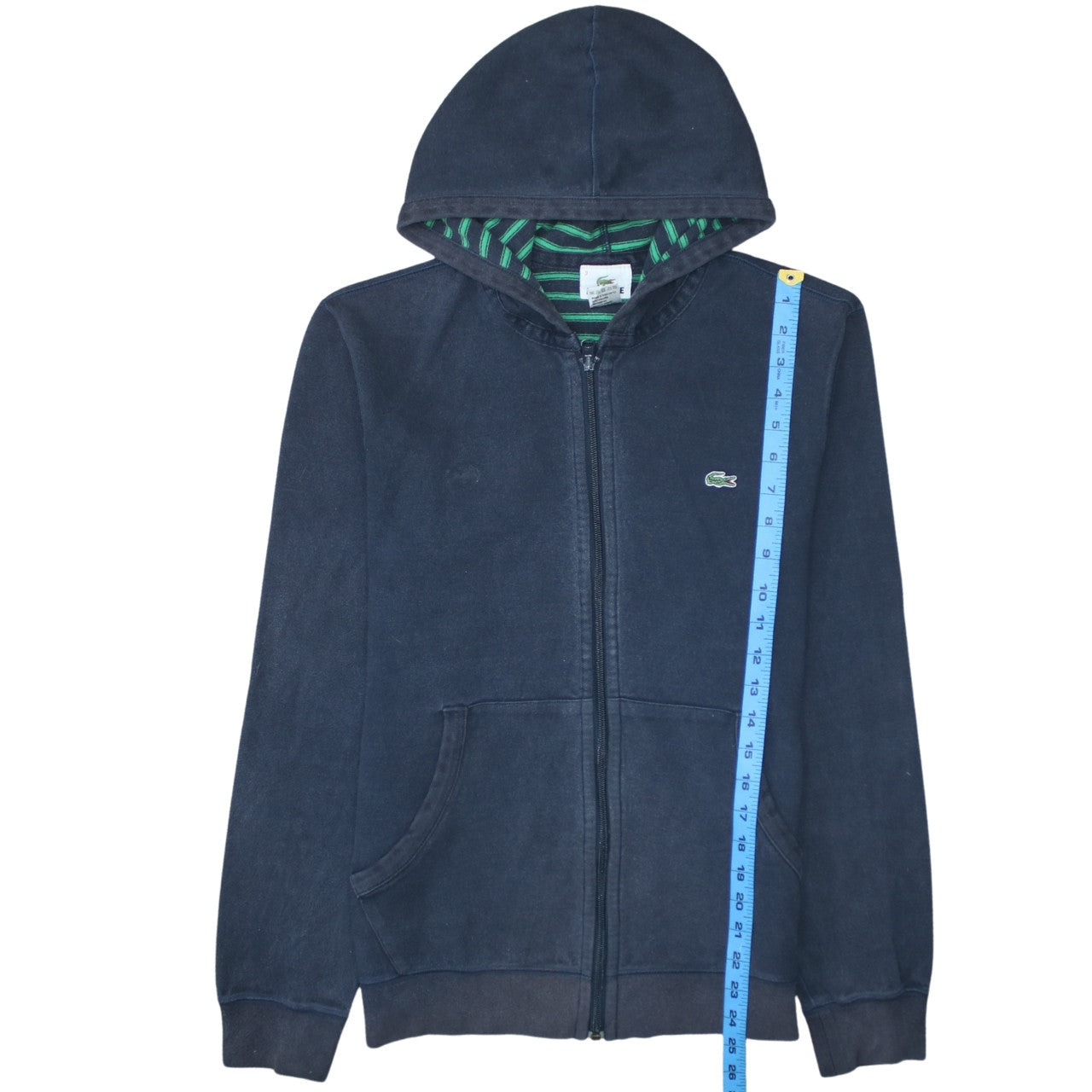 Mens UK Size S Lacoste Blue Full Zip Hoodie