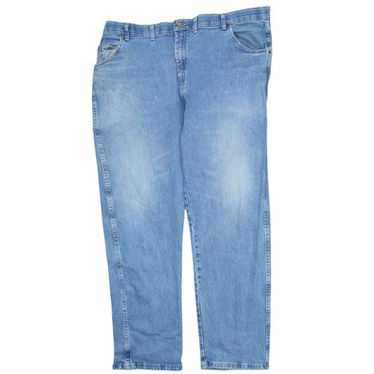 Mens UK Size 46 x 30 Wrangler Regular Fit Straight Blue Jeans