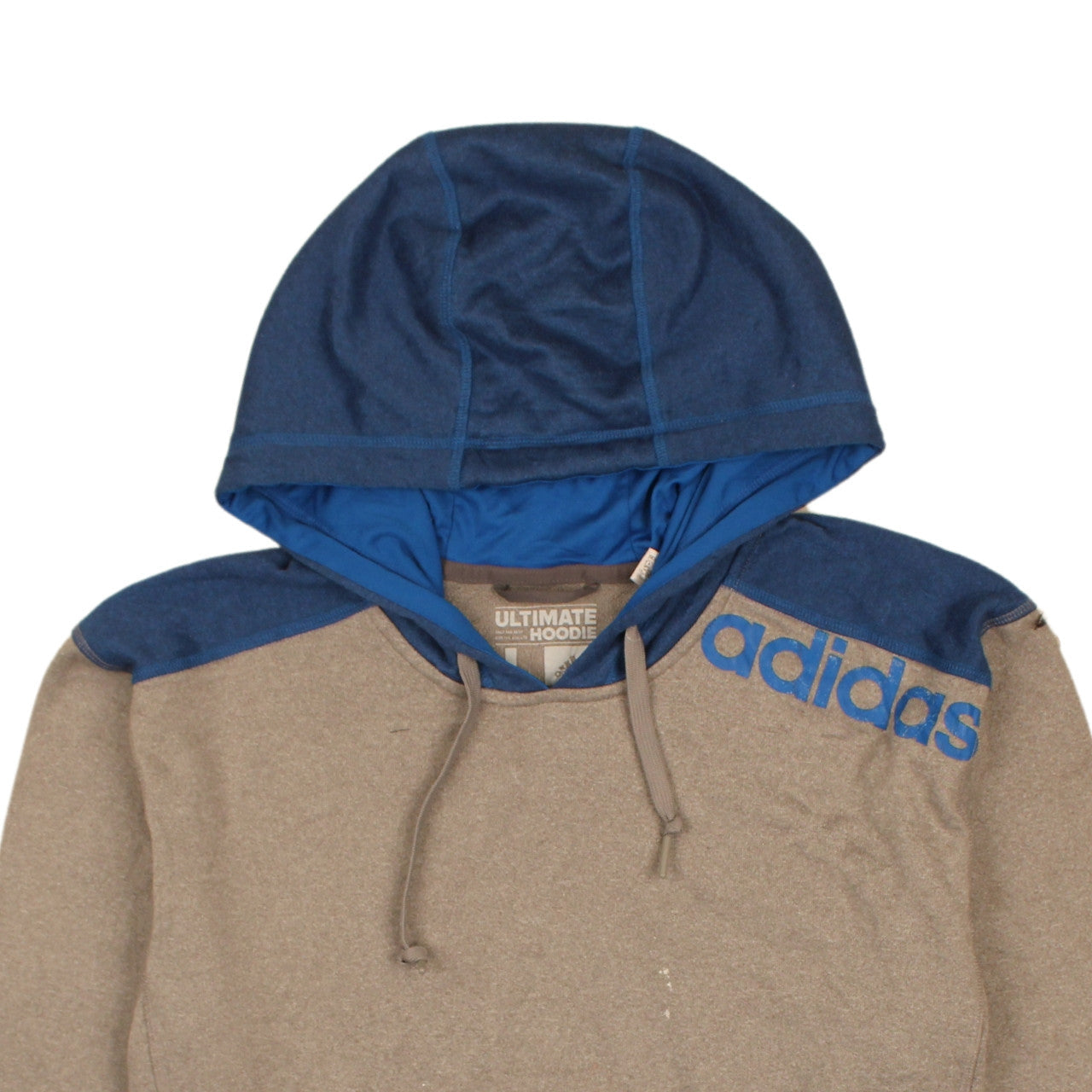 Mens UK Size L adidas Brown Pullover Hoodie