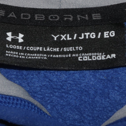 Boys UK Size XL Under armour Blue Pullover Hoodie