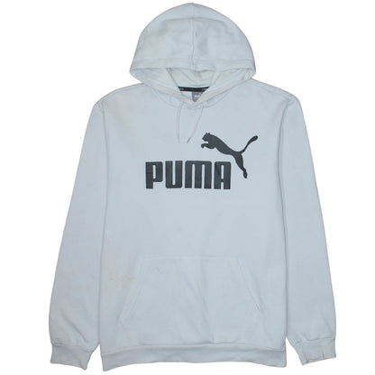 Mens UK Size XL PUMA White Pullover Hoodie