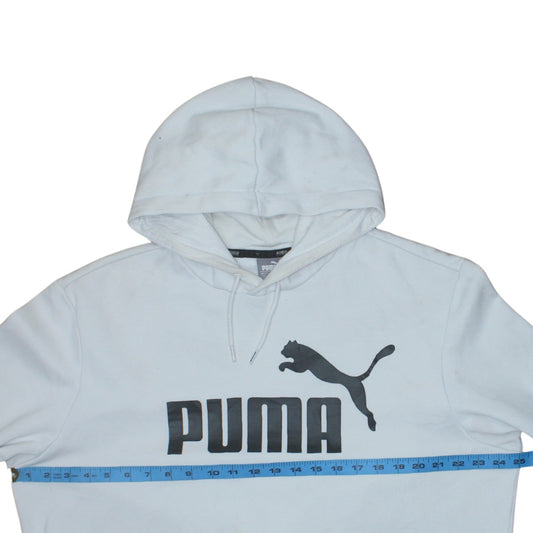 Mens UK Size XL PUMA White Pullover Hoodie