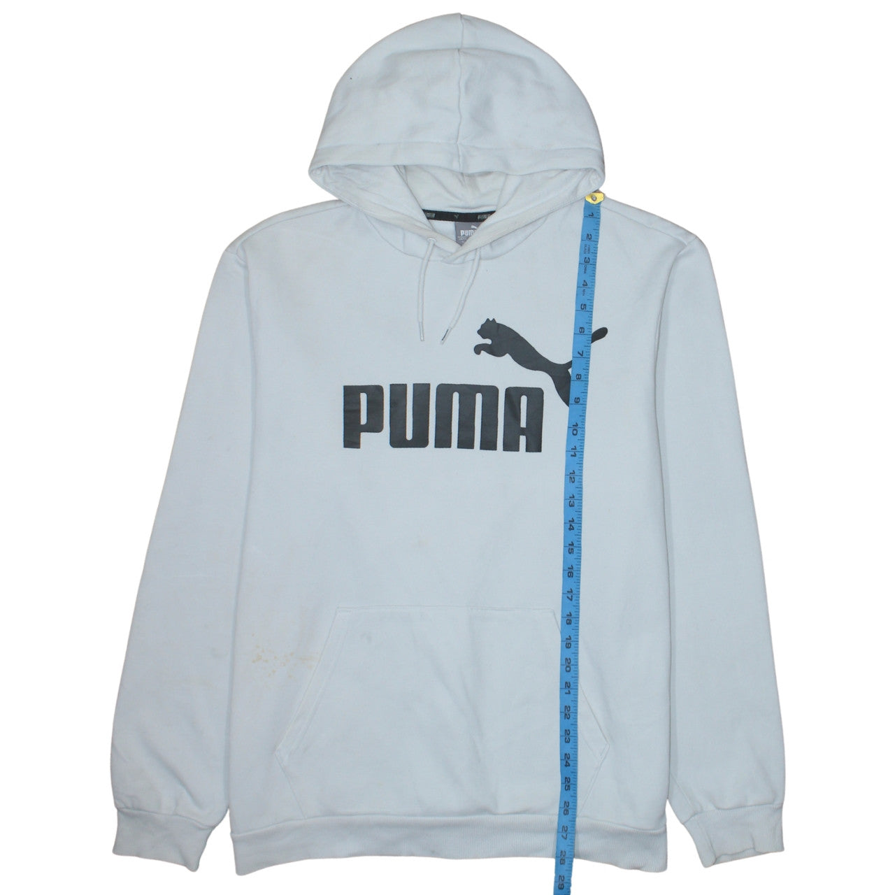 Mens UK Size XL PUMA White Pullover Hoodie