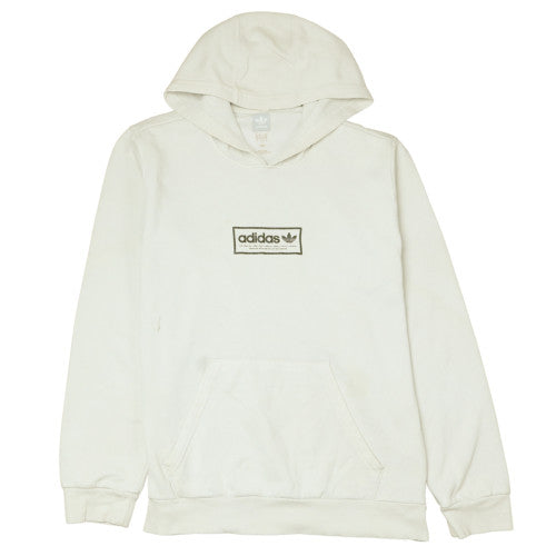 Mens UK Size M adidas White Pullover Hoodie