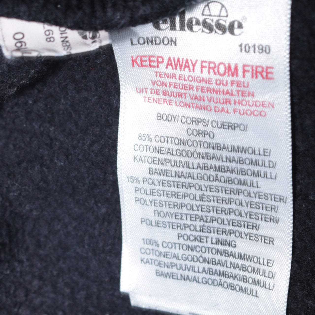 Womens UK Size 12 ellesse Regular Fit Sweatpants Black Trousers