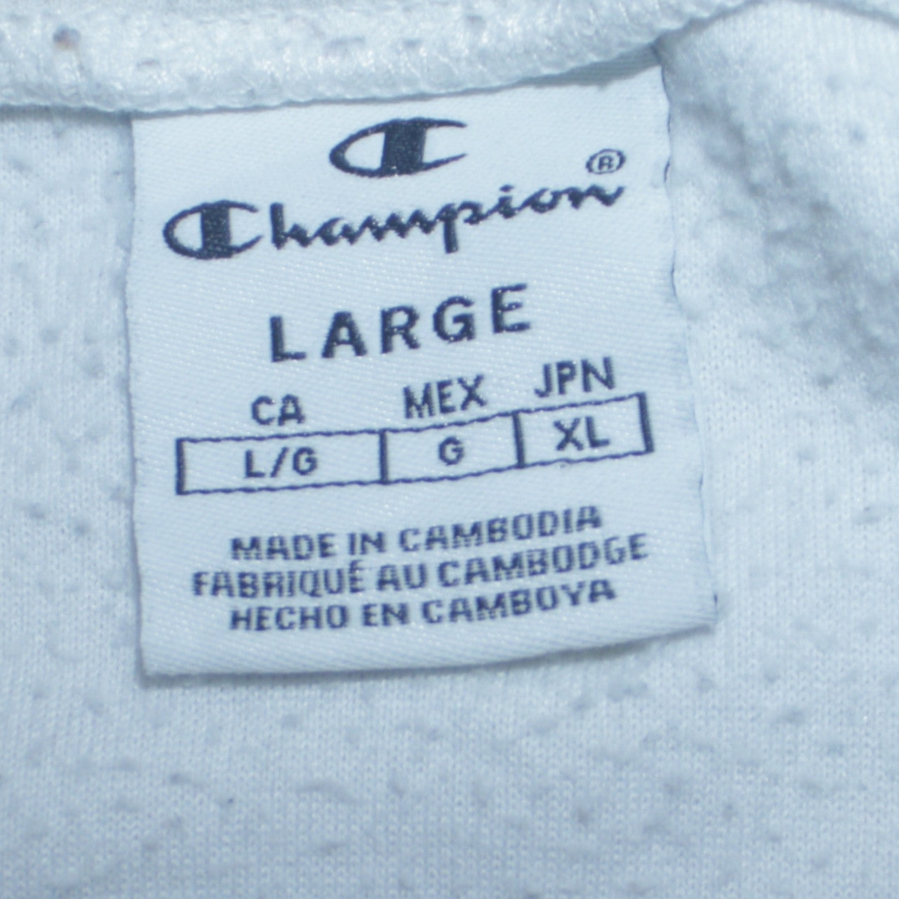 Womens UK Size L Champion White Pullover Sweatshirt