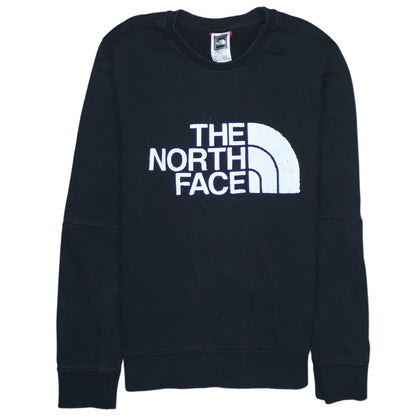 The North Face Boys Black M Crew Neck Pullover Sweatshirt Cotton Logo