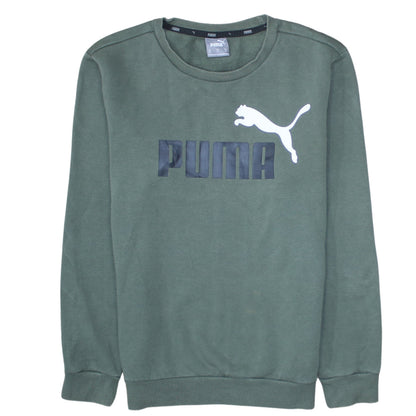 Mens UK Size XS PUMA Green Pullover Sweatshirt