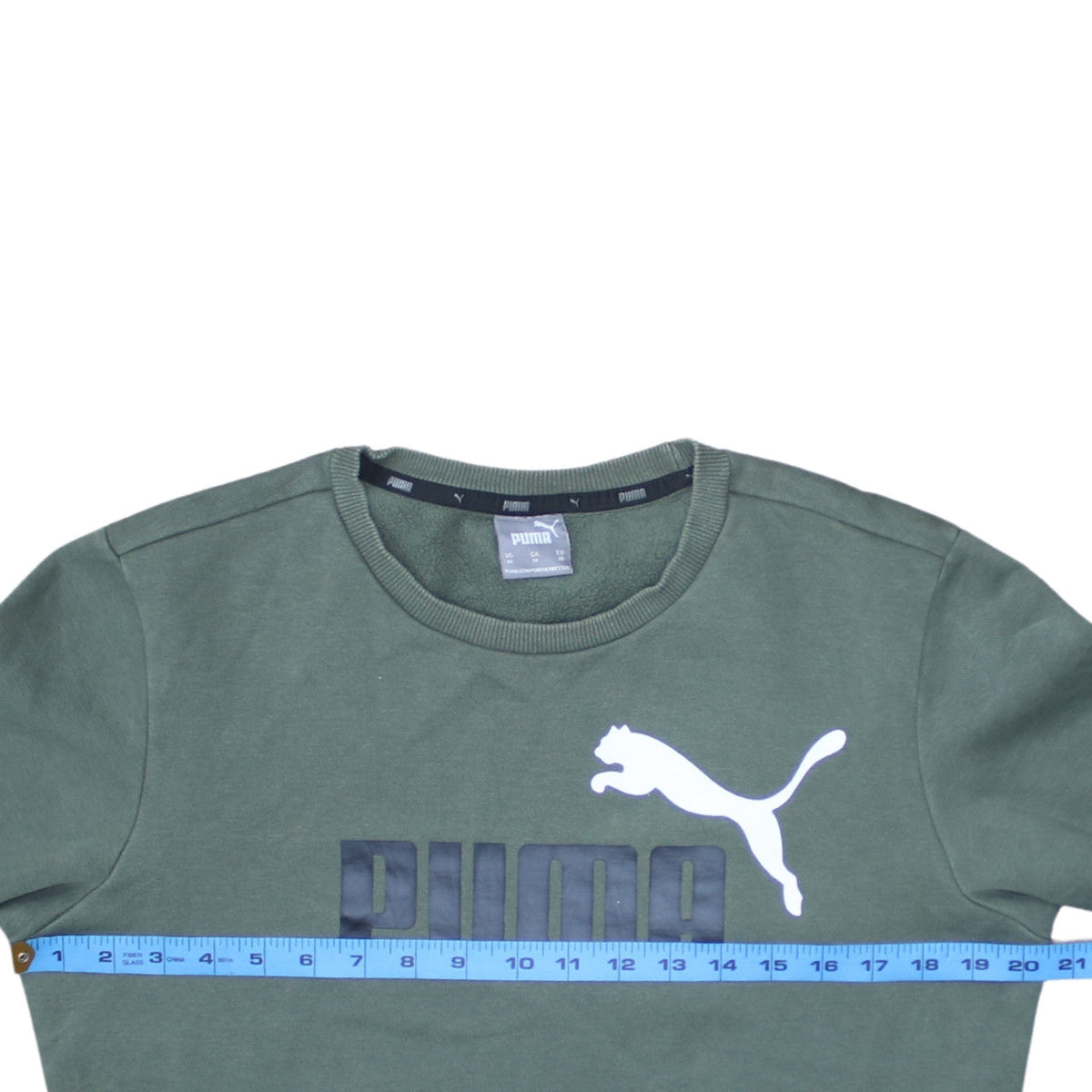 Mens UK Size XS PUMA Green Pullover Sweatshirt