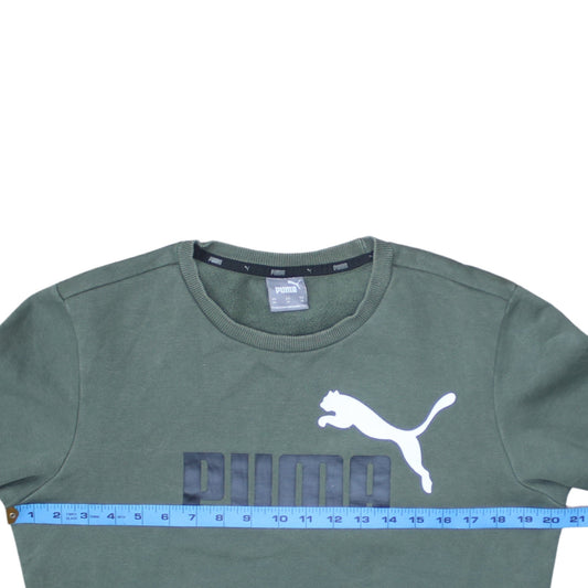 Mens UK Size XS PUMA Green Pullover Sweatshirt