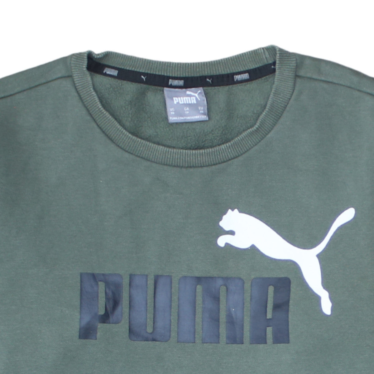 Mens UK Size XS PUMA Green Pullover Sweatshirt