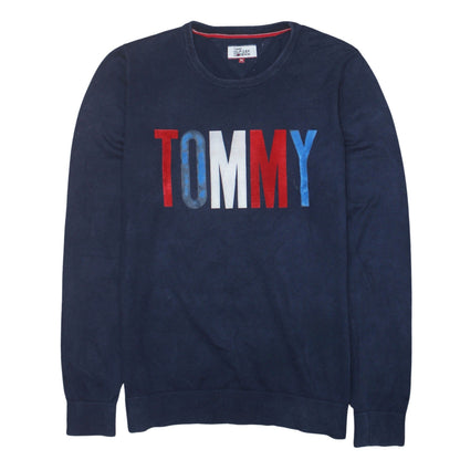 Mens UK Size XL Tommy Hilfiger Blue Pullover Sweatshirt