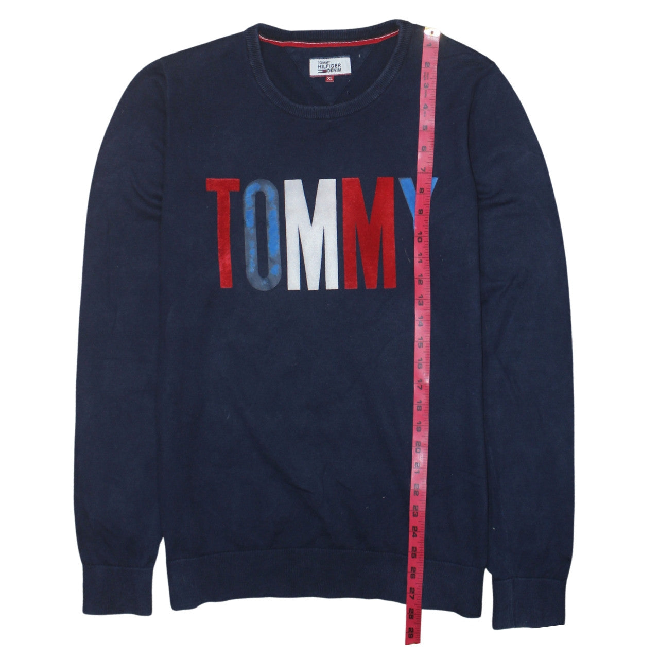 Mens UK Size XL Tommy Hilfiger Blue Pullover Sweatshirt
