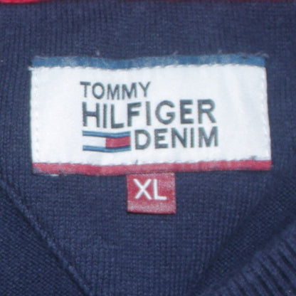 Mens UK Size XL Tommy Hilfiger Blue Pullover Sweatshirt