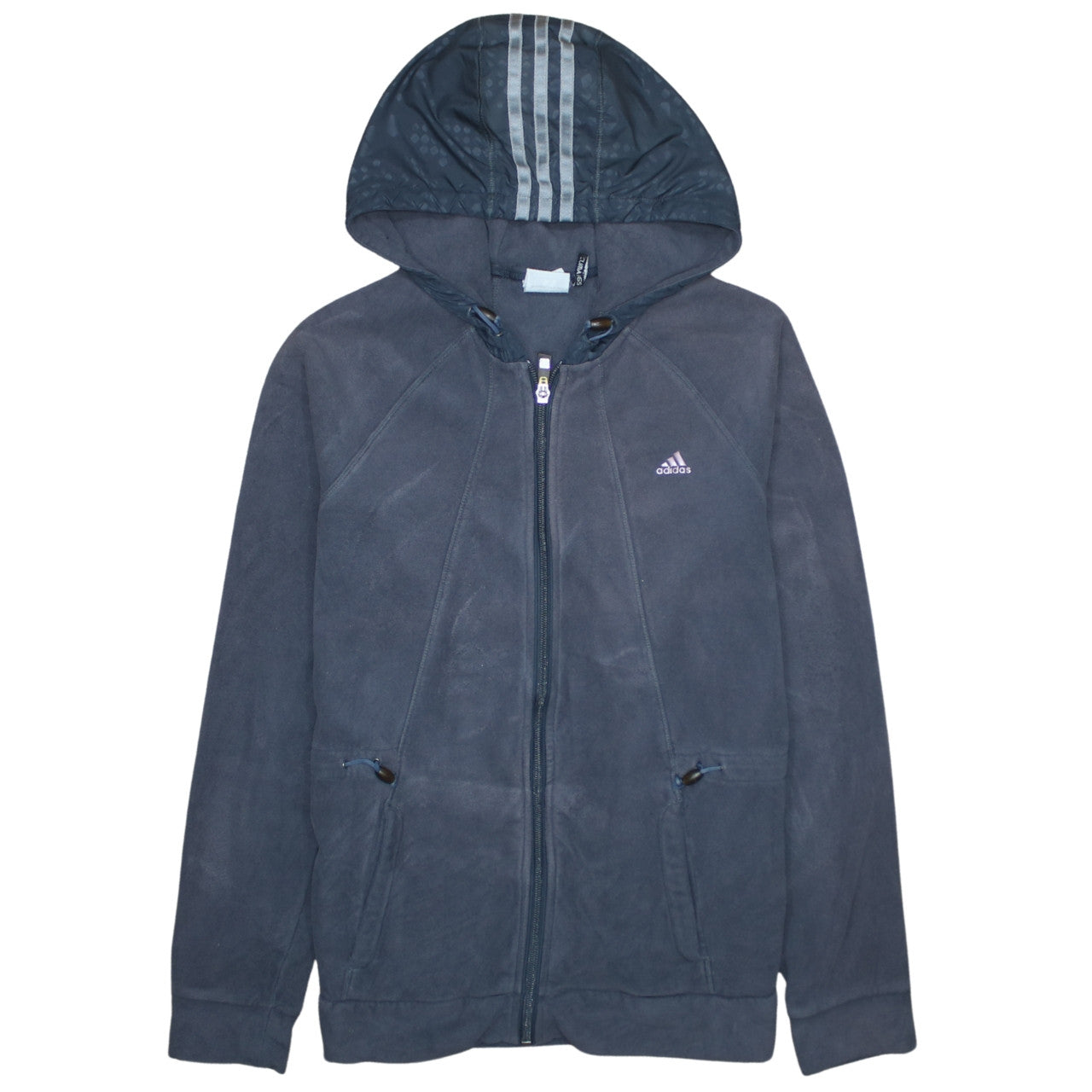 Womens UK Size 12 adidas Blue Full Zip Hoodie