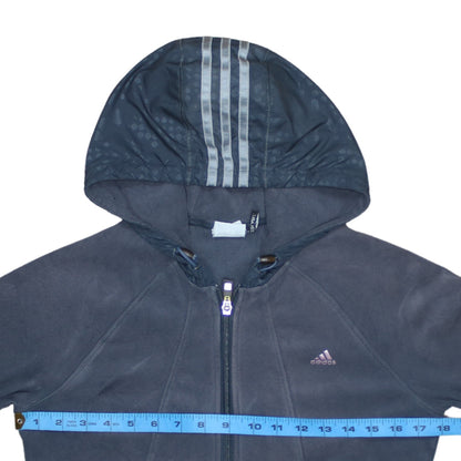 Womens UK Size 12 adidas Blue Full Zip Hoodie