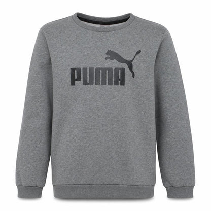 Puma Boys Grey Crew Neck Pullover Sweatshirt 15-16 Years Logo Print