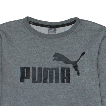 Puma Boys Grey Crew Neck Pullover Sweatshirt 15-16 Years Logo Print