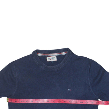 Mens UK Size M Tommy Hilfiger Blue Pullover Jumper
