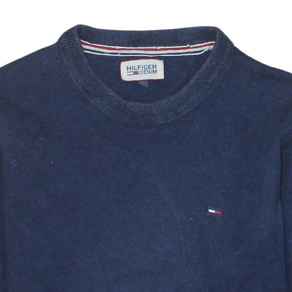 Mens UK Size M Tommy Hilfiger Blue Pullover Jumper