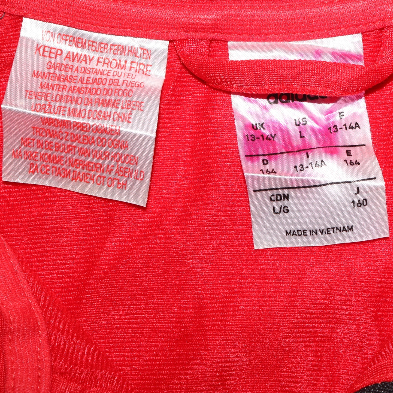 Boys UK Size 13-14 Years adidas Red Track Jacket