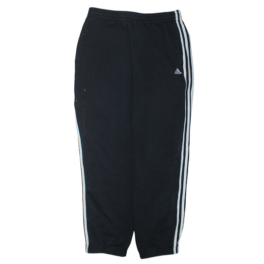 Mens UK Size M adidas Regular Fit Track Pants Black Trousers