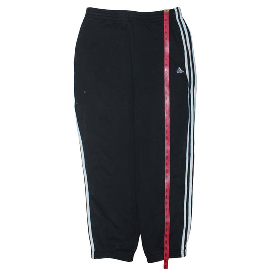 Mens UK Size M adidas Regular Fit Track Pants Black Trousers