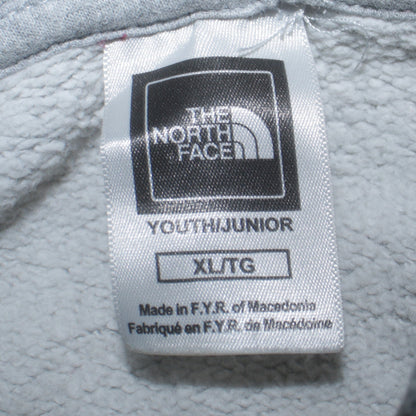 The North Face Boys Grey XL Pullover Hoodie Fleece Logo Sweatshirt