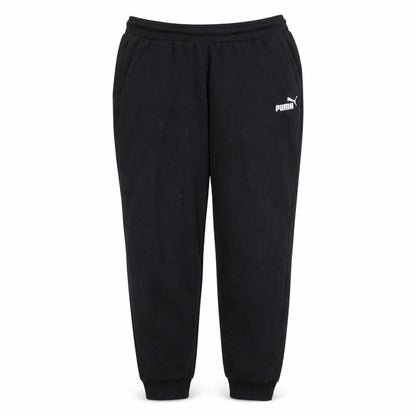 Front view of Puma women’s black xl jogger sweatpants fleece trousers