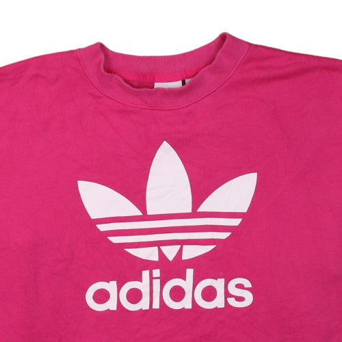 Womens UK Size 14 adidas Pink Pullover Sweatshirt