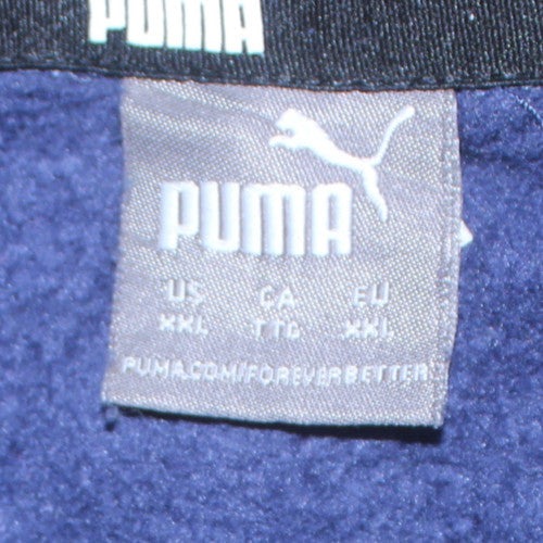 Mens UK Size 2XL PUMA Blue Pullover Hoodie