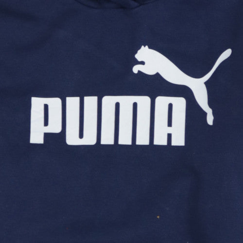Mens UK Size 2XL PUMA Blue Pullover Hoodie