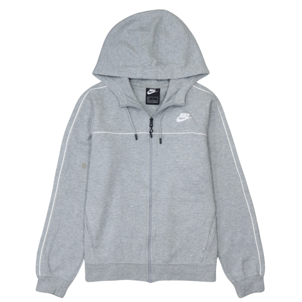 Mens UK Size S Nike Grey Full Zip Hoodie