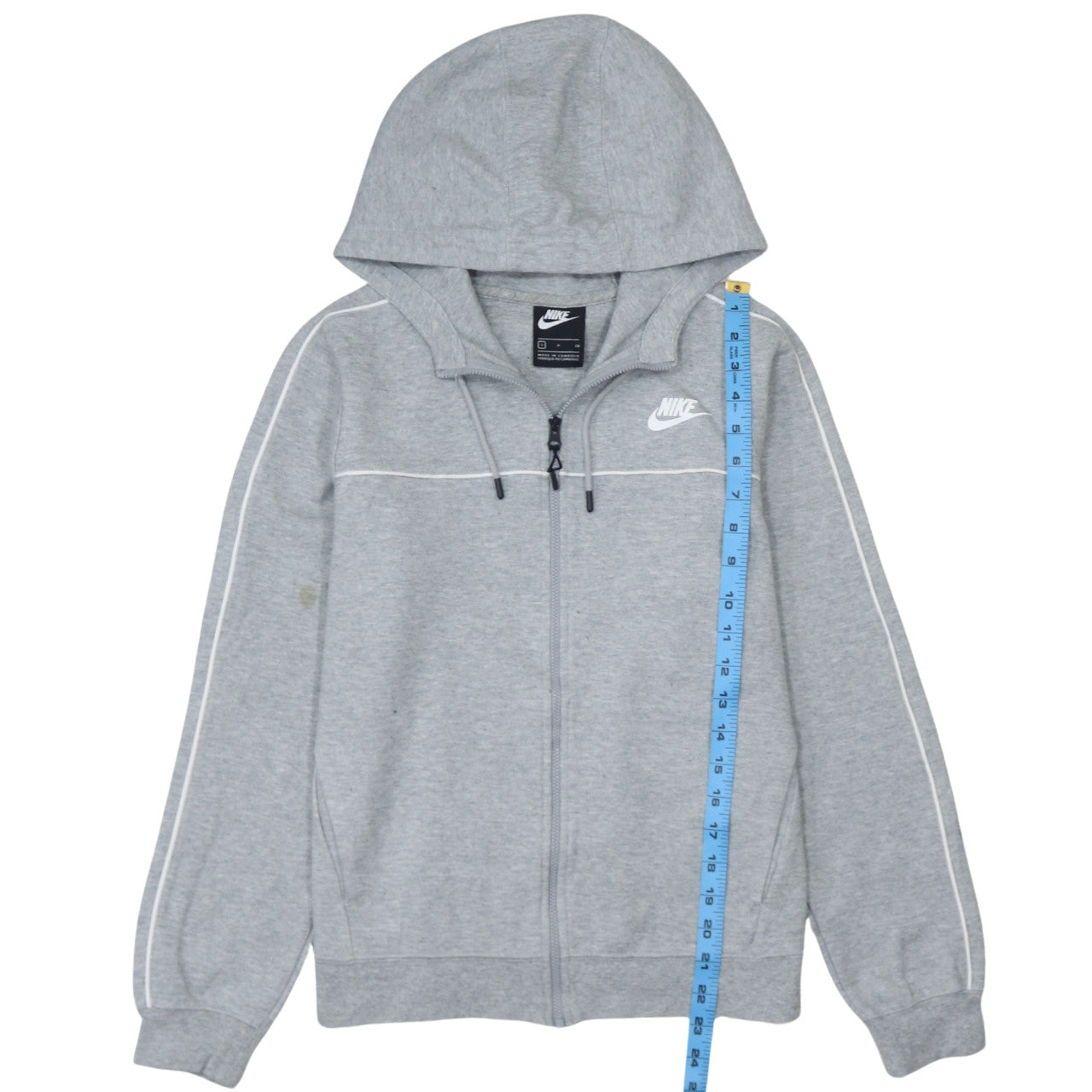 Mens UK Size S Nike Grey Full Zip Hoodie
