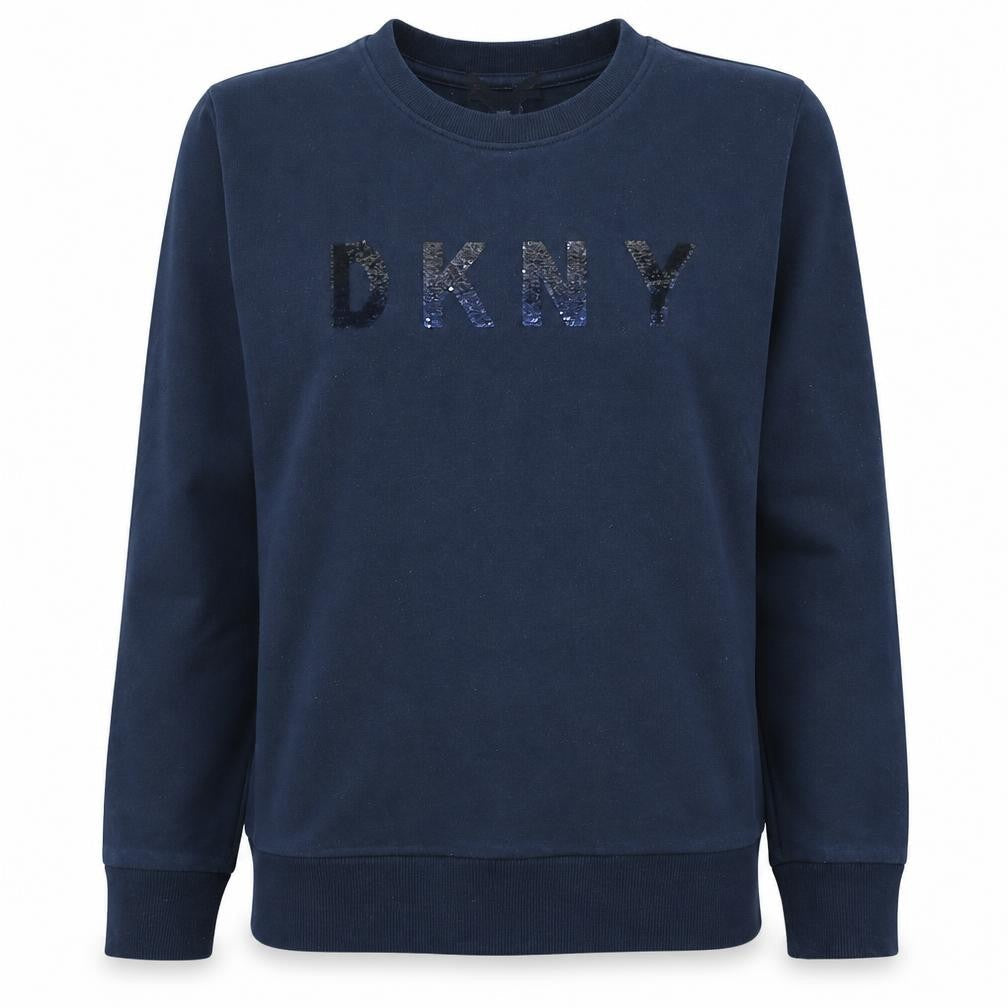 Womens UK Size S DKNY Blue Pullover Sweatshirt