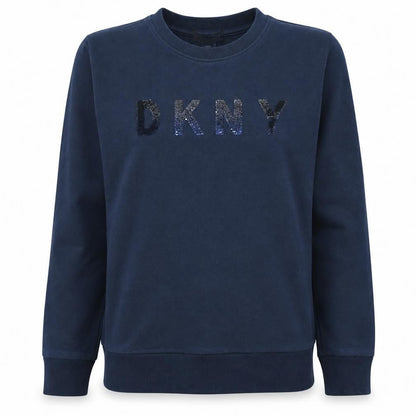 Womens UK Size S DKNY Blue Pullover Sweatshirt