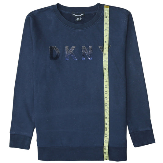 Womens UK Size S DKNY Blue Pullover Sweatshirt