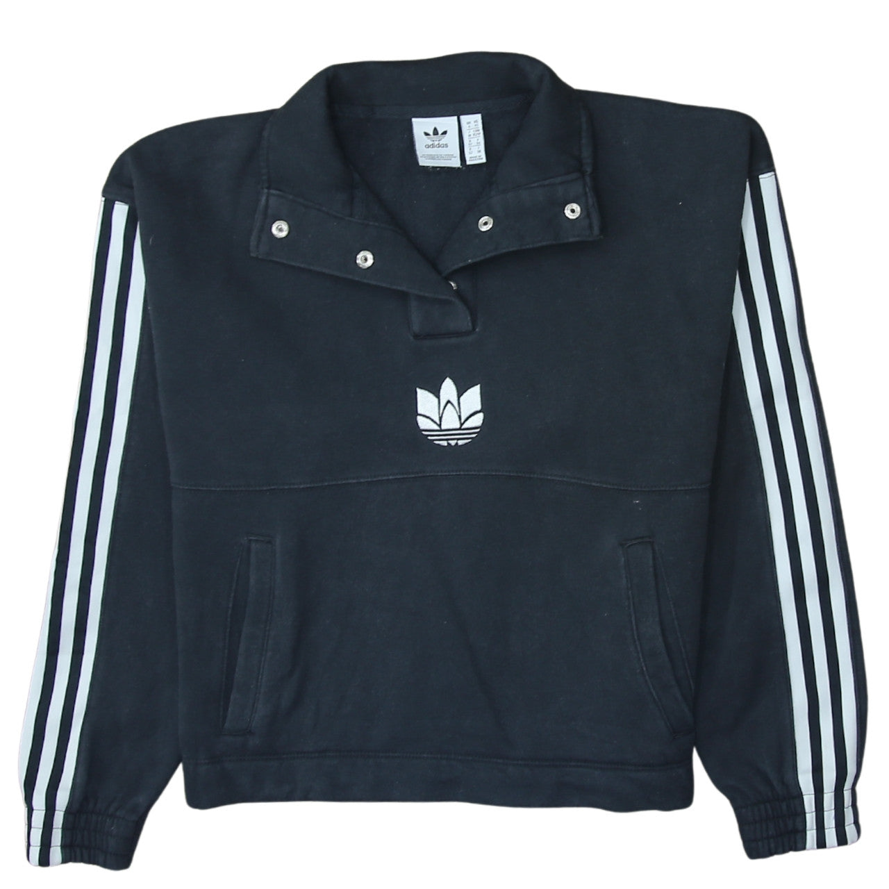 Womens UK Size XS adidas Black Pullover Sweatshirt
