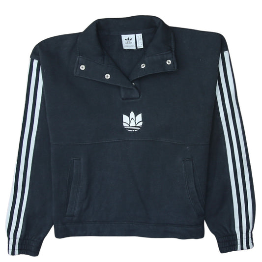 Womens UK Size XS adidas Black Pullover Sweatshirt