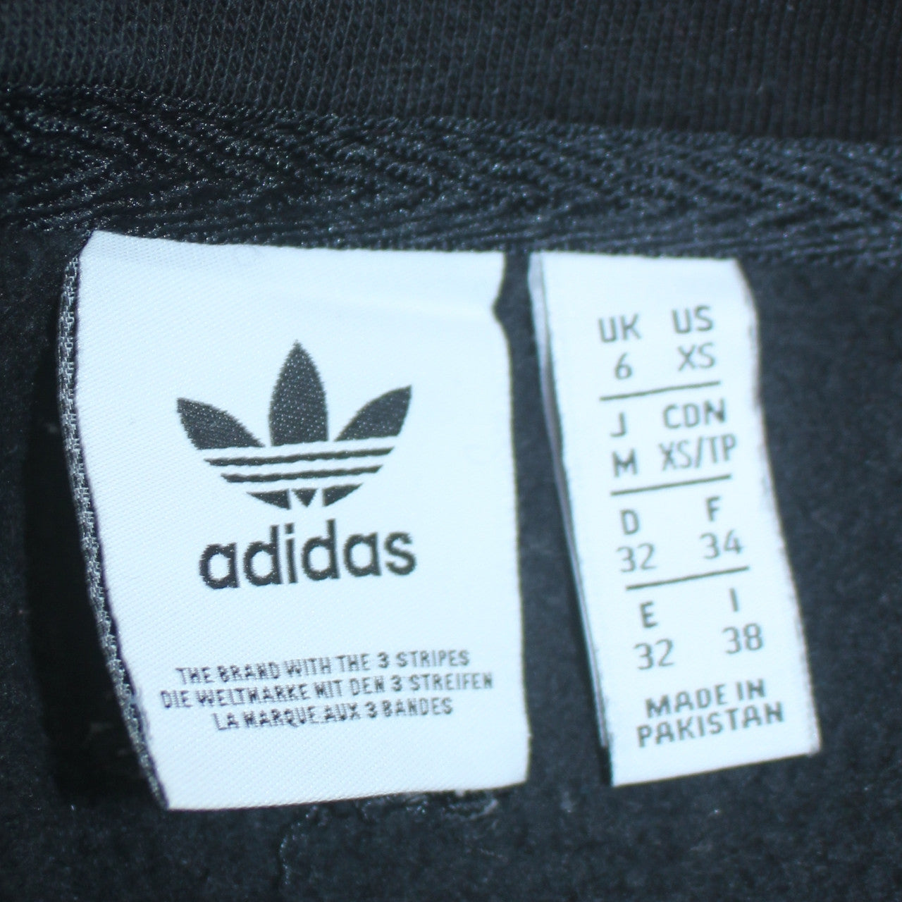 Womens UK Size XS adidas Black Pullover Sweatshirt