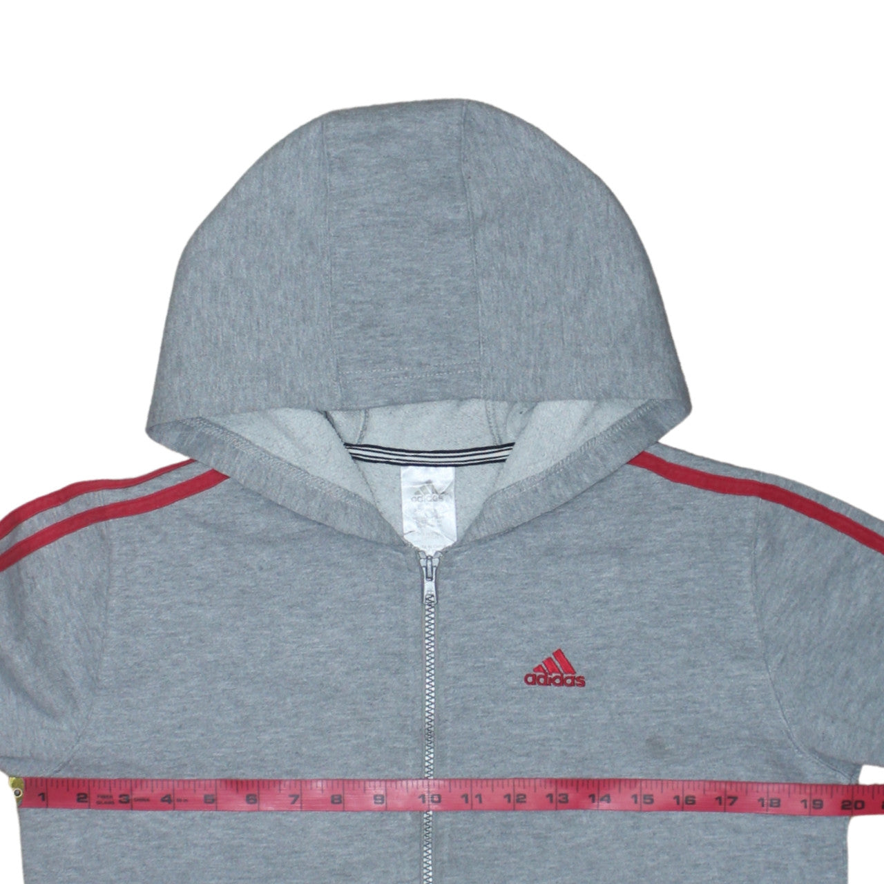 Boys UK Size 10 Years adidas Grey Full Zip Hoodie